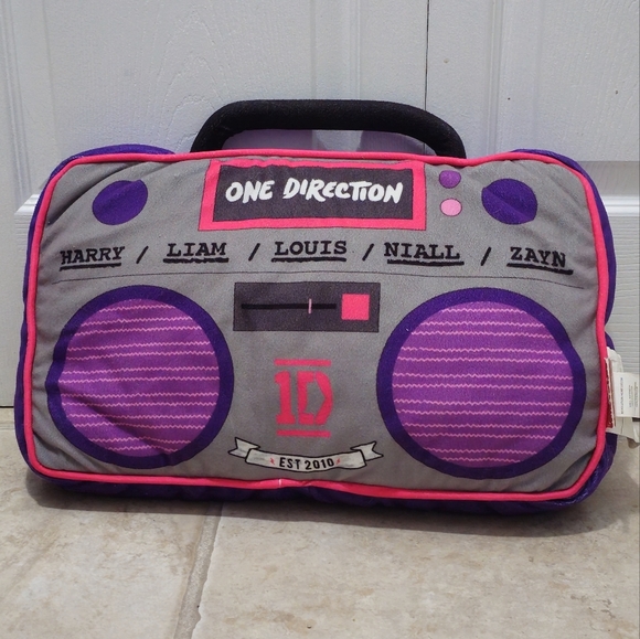 One Direction Pink Purple Grey Boombox Decorative Pillow - Picture 5 of 9